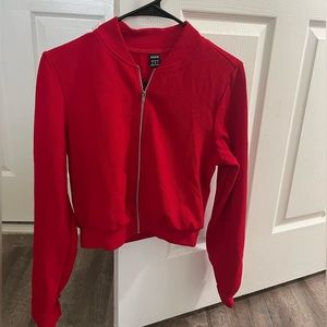 SHEIN Red Bomber Jacket